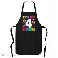 4 Years Old ItS My 4th Birthday Crew Balloons For Boy Apron thumb 0
