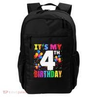 4 Years Old ItS My 4th Birthday Crew Balloons For Boy Backpack thumb 0