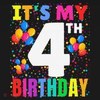 4 Years Old ItS My 4th Birthday Crew Balloons For Boy Women's Tank Top thumb 5