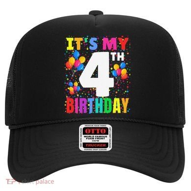 4 Years Old ItS My 4th Birthday Crew Balloons For Boy Hat