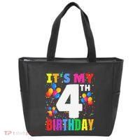 4 Years Old ItS My 4th Birthday Crew Balloons For Boy Tote Bag thumb 0