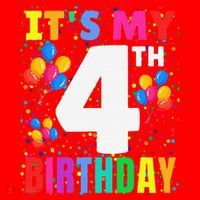4 Years Old ItS My 4th Birthday Crew Balloons For Boy Santa Hat thumb 1
