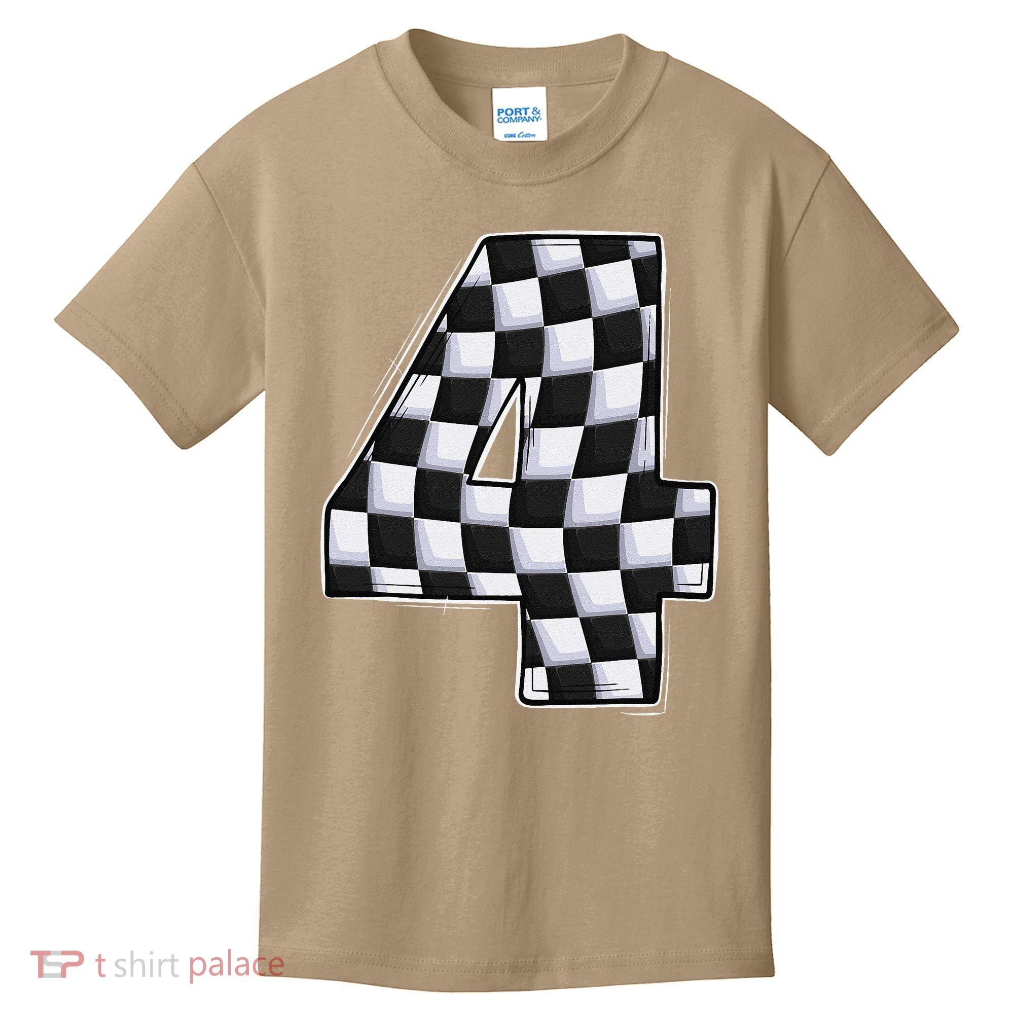 4 Year Old Pit Crew Car Racing 4th Birthday Race Car Kids T-Shirt