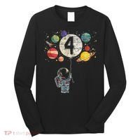 4 Years Old Birthday Boy Gifts Astronaut 4th Birthday Long Sleeve Shirt thumb 0