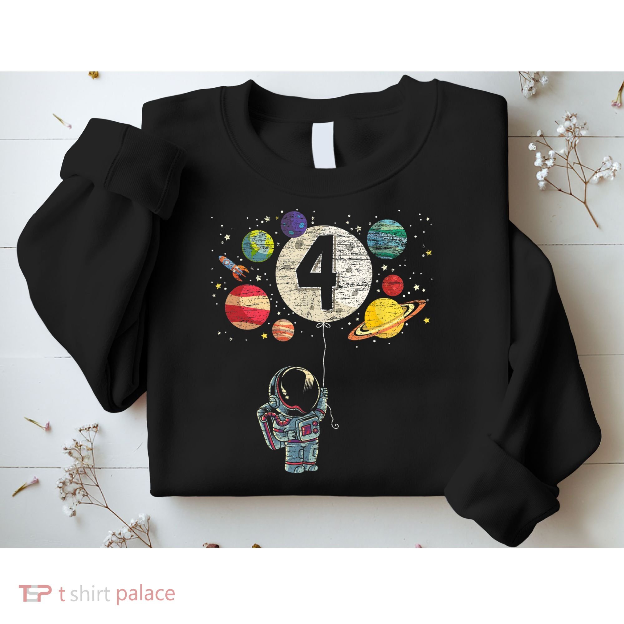 4 Years Old Birthday Boy Gifts Astronaut 4th Birthday Sweatshirt