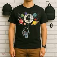 4 Years Old Birthday Boy Gifts Astronaut 4th Birthday T-Shirt thumb 6