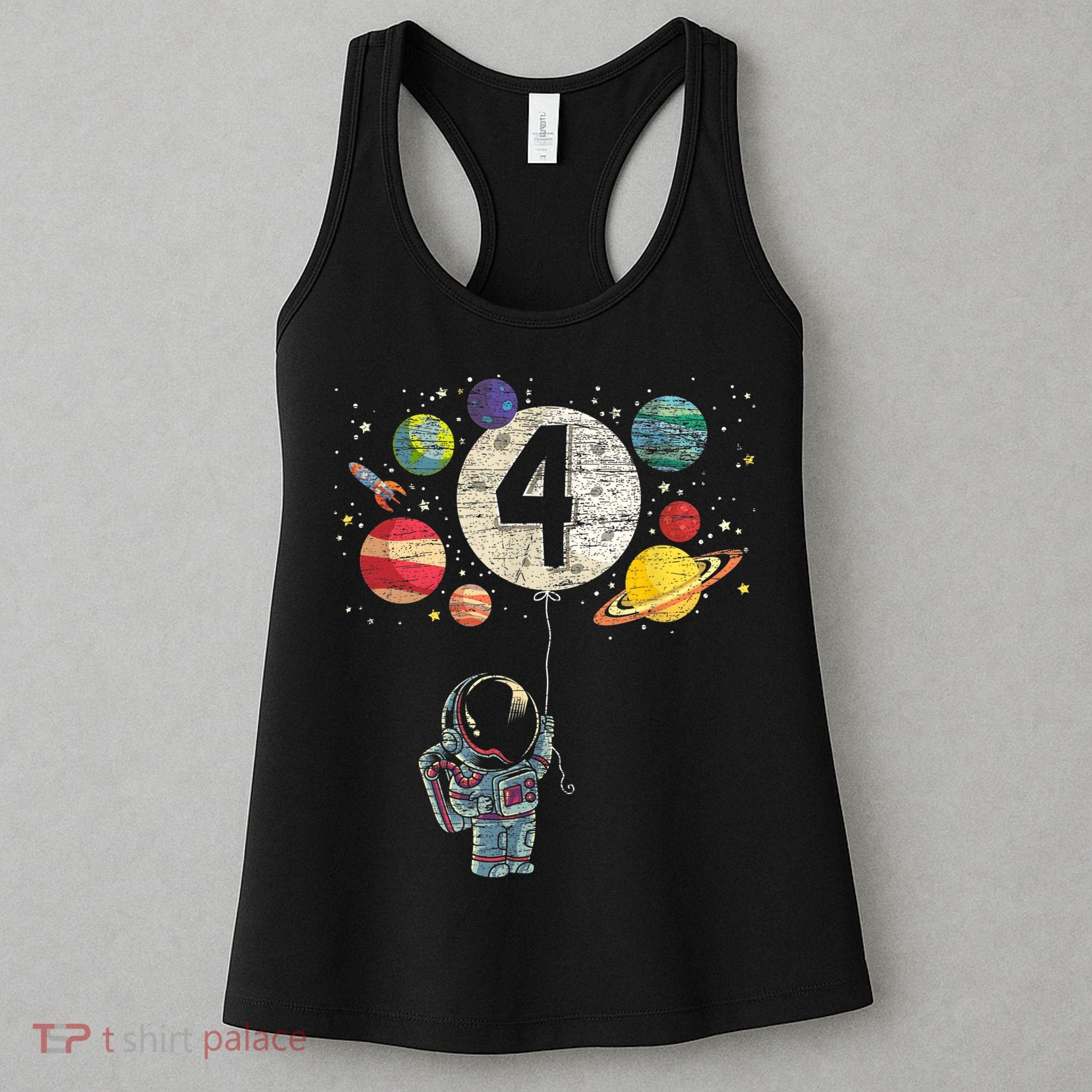 4 Years Old Birthday Boy Gifts Astronaut 4th Birthday Women's Tank Top