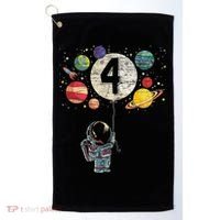 4 Years Old Birthday Boy Gifts Astronaut 4th Birthday Golf Towel thumb 0