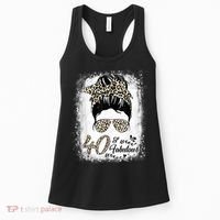 40 Years Old Fabulous Messy Bun Leopard 40th Birthday Women's Tank Top thumb 0
