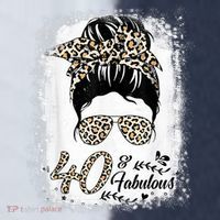 40 Years Old Fabulous Messy Bun Leopard 40th Birthday Sport-Tek Competitor United Soccer Jersey thumb 4
