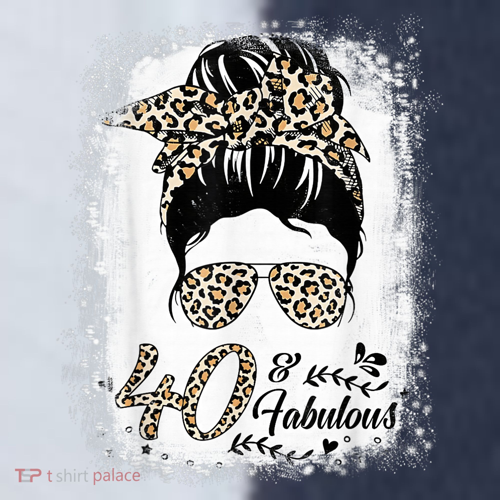40 Years Old Fabulous Messy Bun Leopard 40th Birthday Sport-Tek Competitor United Soccer Jersey
