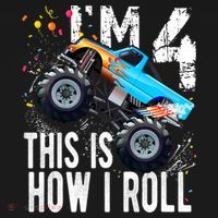 4 Year Old Gift Cool 4th Birthday Boy Gift For Monster Truck Car Lovers Mousepad thumb 1