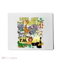 4 Year Old Zoo Safari Birthday Party Tee Lets Get Wild Im 4 Mousepad thumb 0