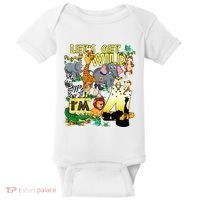 4 Year Old Zoo Safari Birthday Party Tee Lets Get Wild Im 4 Baby Bodysuit thumb 0