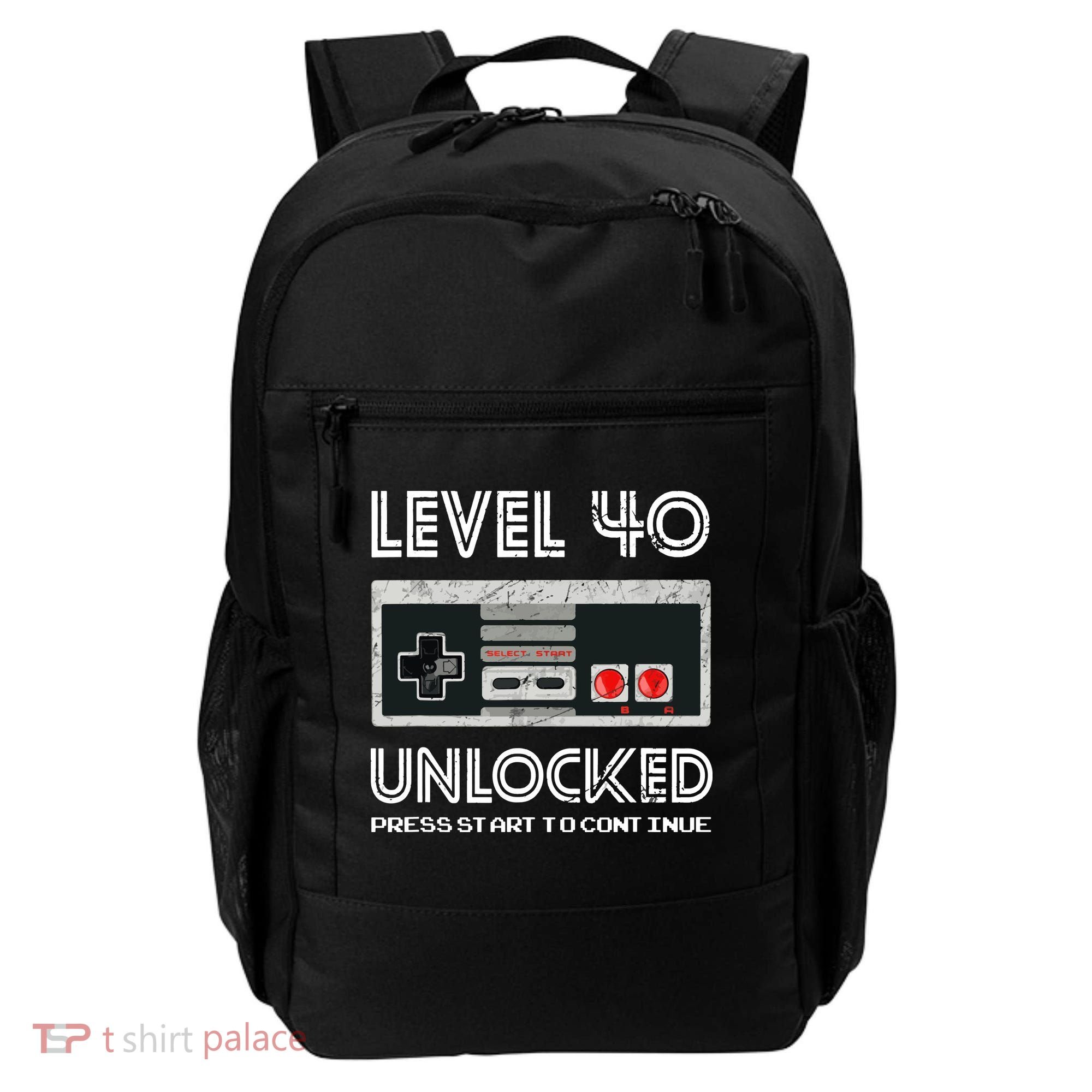 40 Year Old Fourty Birthday Gift Level 40 Unlocked Gamer Backpack