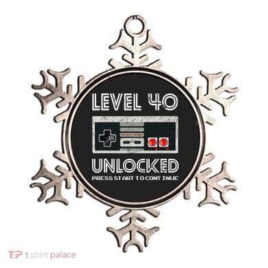 40 Year Old Fourty Birthday Gift Level 40 Unlocked Gamer Ornament