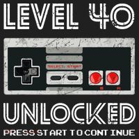 40 Year Old Fourty Birthday Gift Level 40 Unlocked Gamer Hat thumb 2