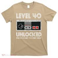40 Year Old Fourty Birthday Gift Level 40 Unlocked Gamer T-Shirt thumb 0