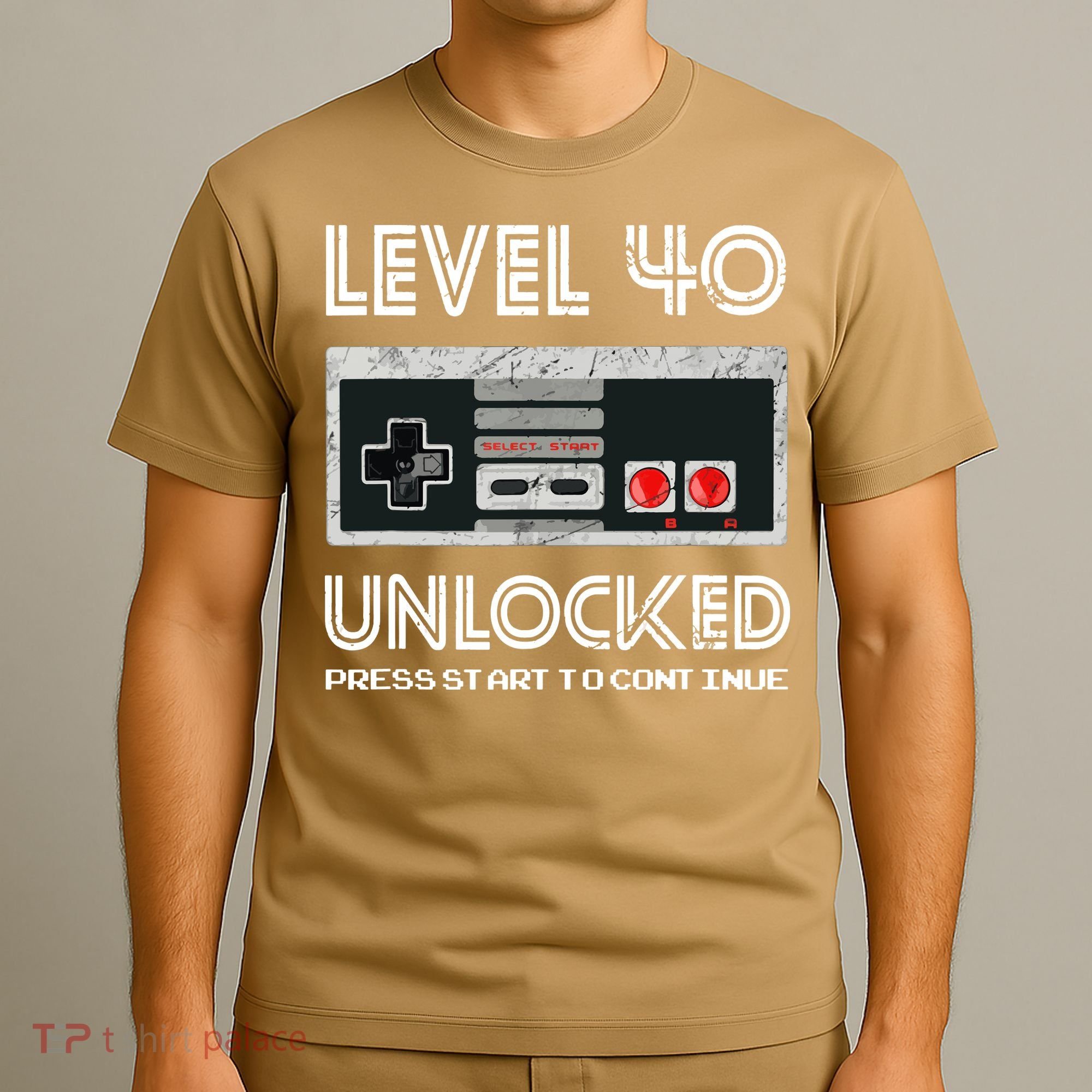 40 Year Old Fourty Birthday Gift Level 40 Unlocked Gamer T-Shirt
