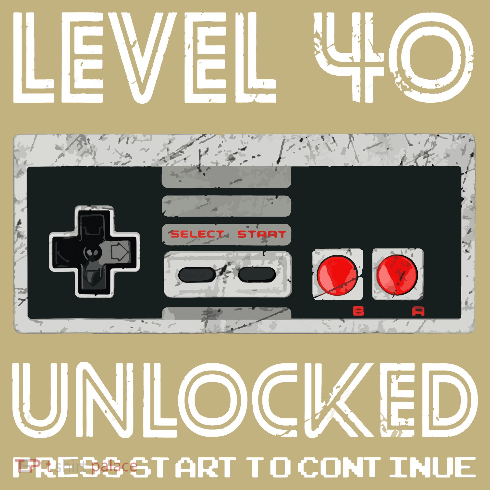 40 Year Old Fourty Birthday Gift Level 40 Unlocked Gamer T-Shirt