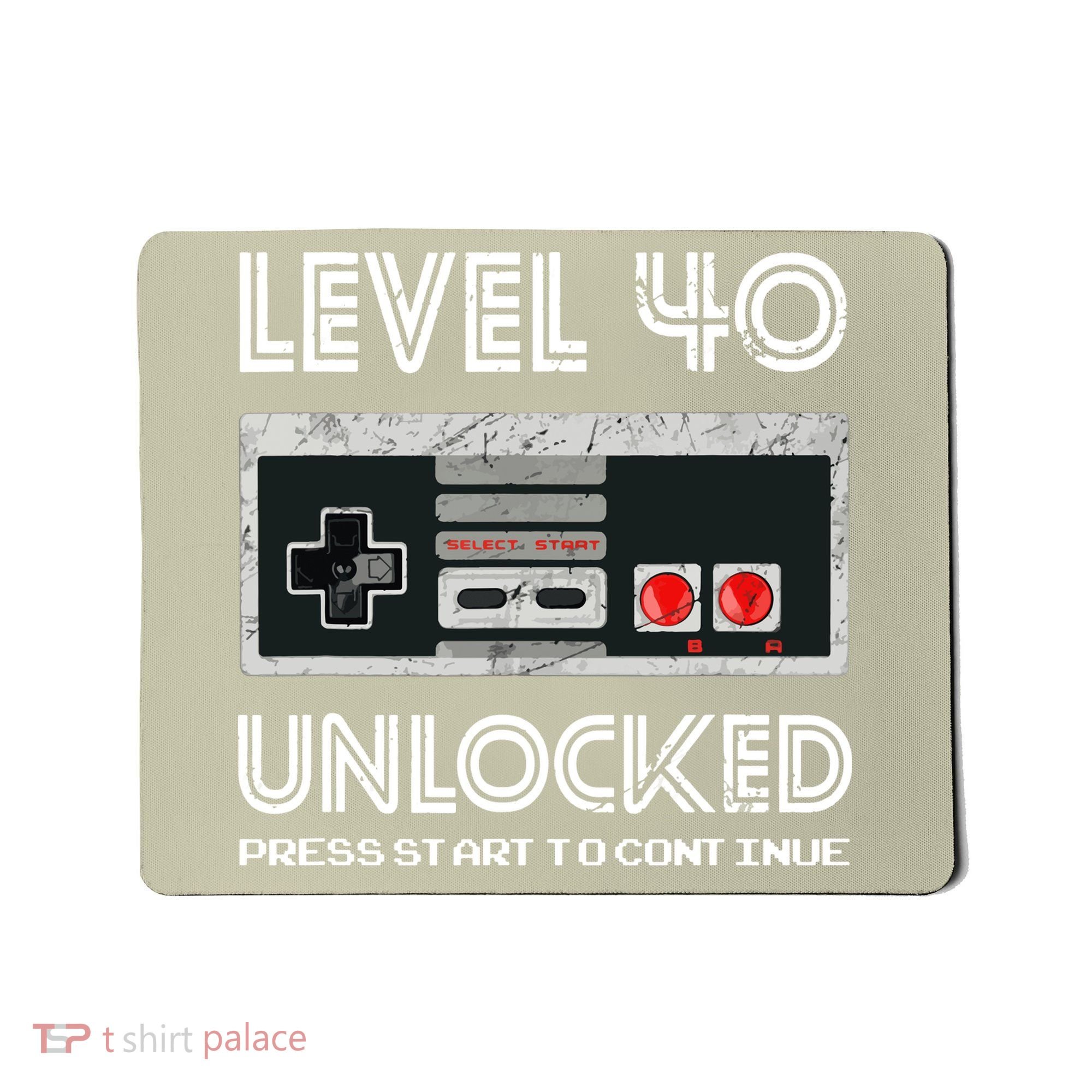 40 Year Old Fourty Birthday Gift Level 40 Unlocked Gamer Mousepad