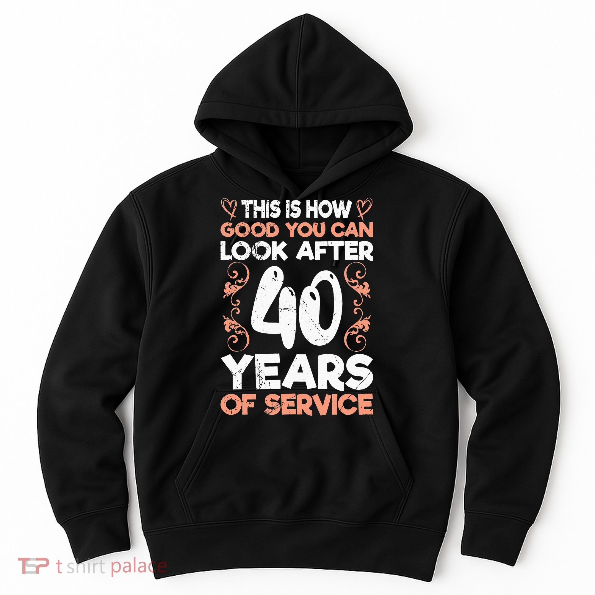 40 years of service 40 years of work anniversary Hoodie
