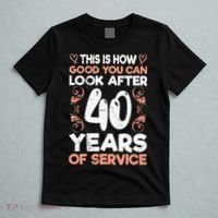 40 years of service 40 years of work anniversary T-Shirt thumb 5
