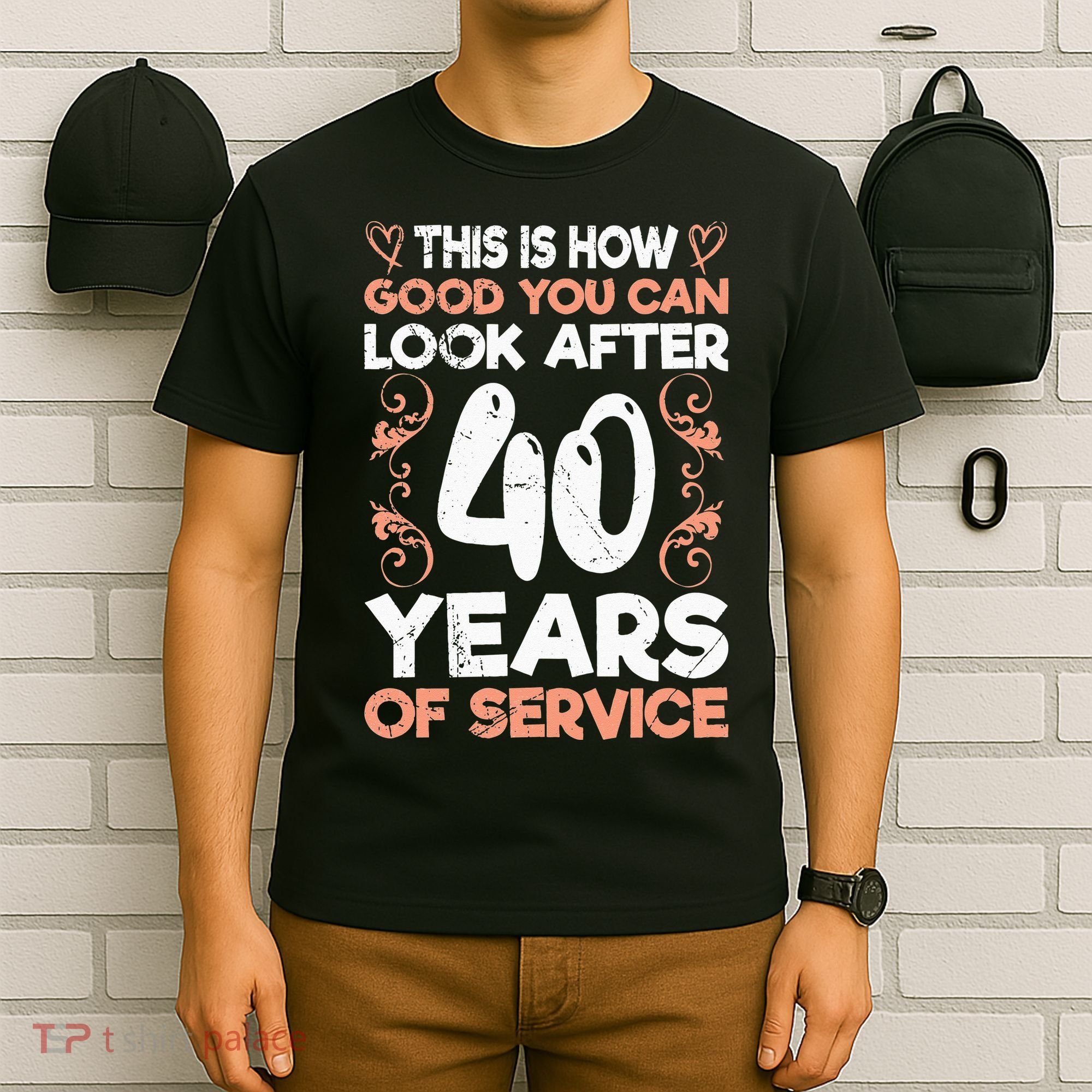 40 years of service 40 years of work anniversary T-Shirt