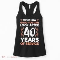 40 years of service 40 years of work anniversary Women's Tank Top thumb 0
