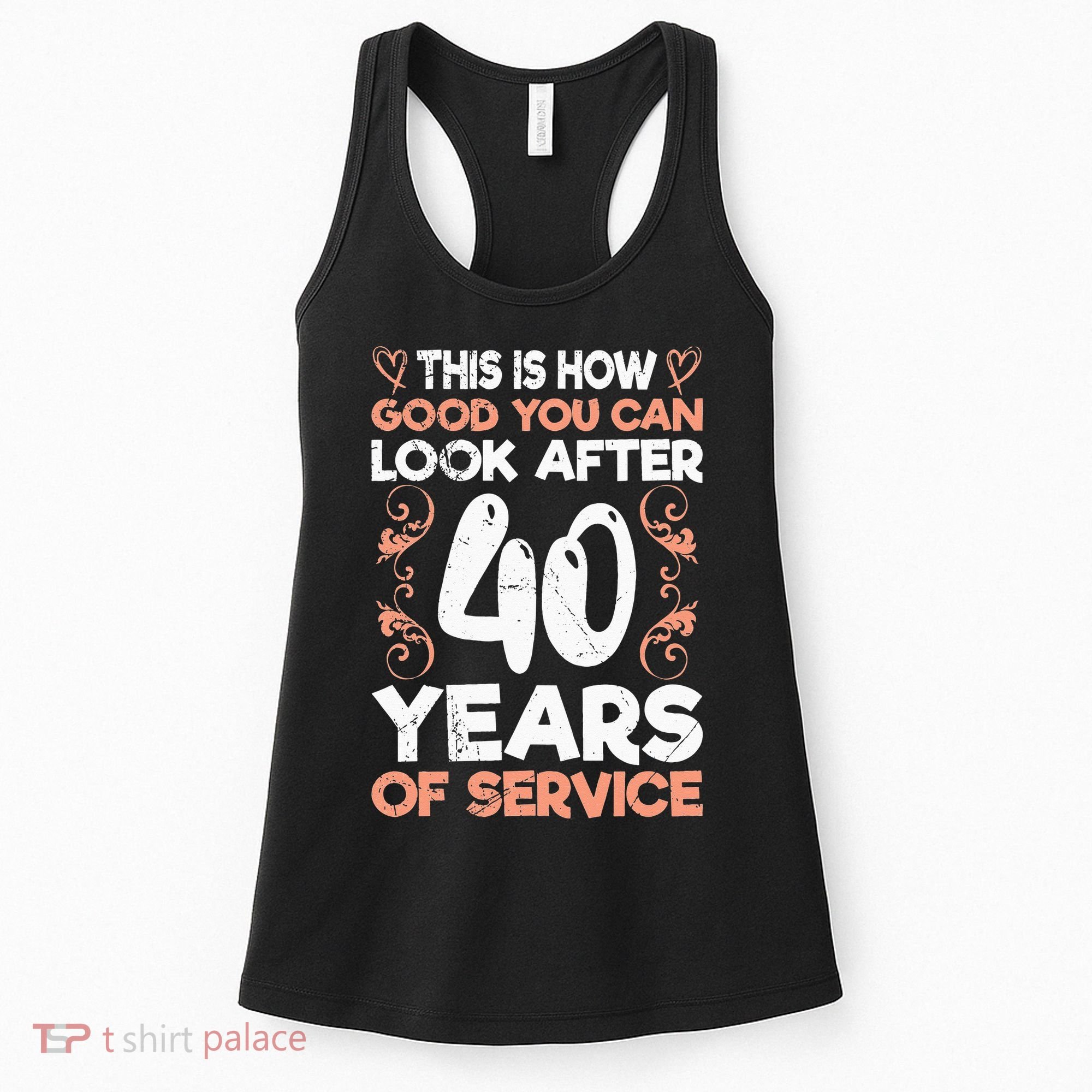 40 years of service 40 years of work anniversary Women's Tank Top