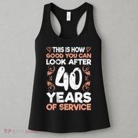 40 years of service 40 years of work anniversary Women's Tank Top thumb 3