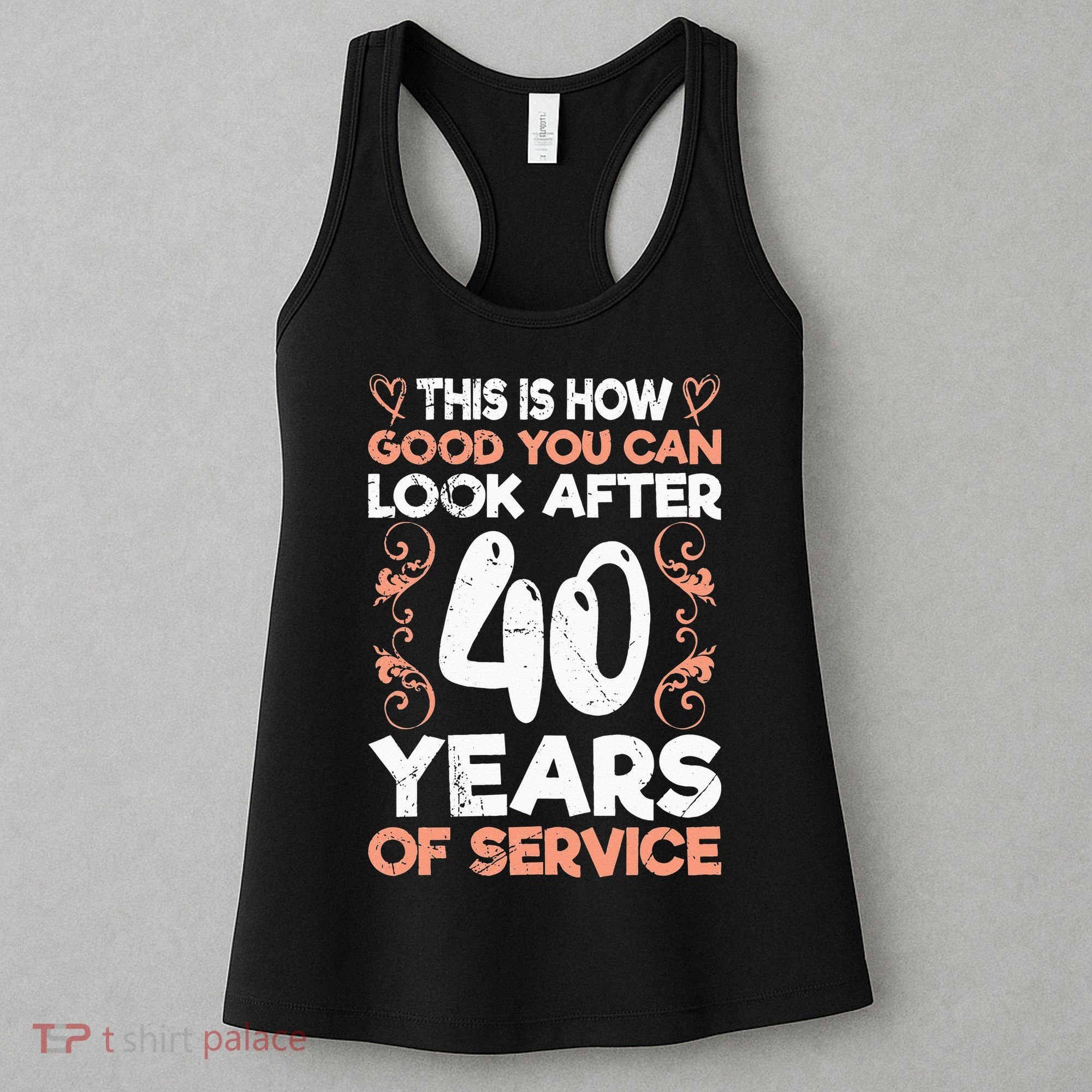 40 years of service 40 years of work anniversary Women's Tank Top