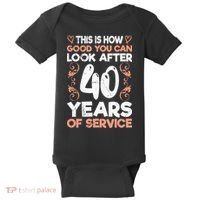 40 years of service 40 years of work anniversary Baby Bodysuit thumb 0