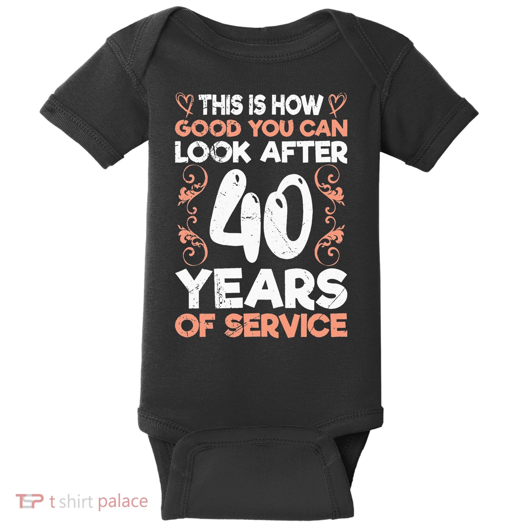 40 years of service 40 years of work anniversary Baby Bodysuit