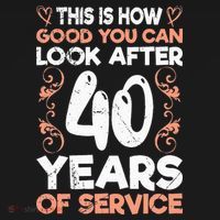 40 years of service 40 years of work anniversary Toddler Hoodie thumb 2