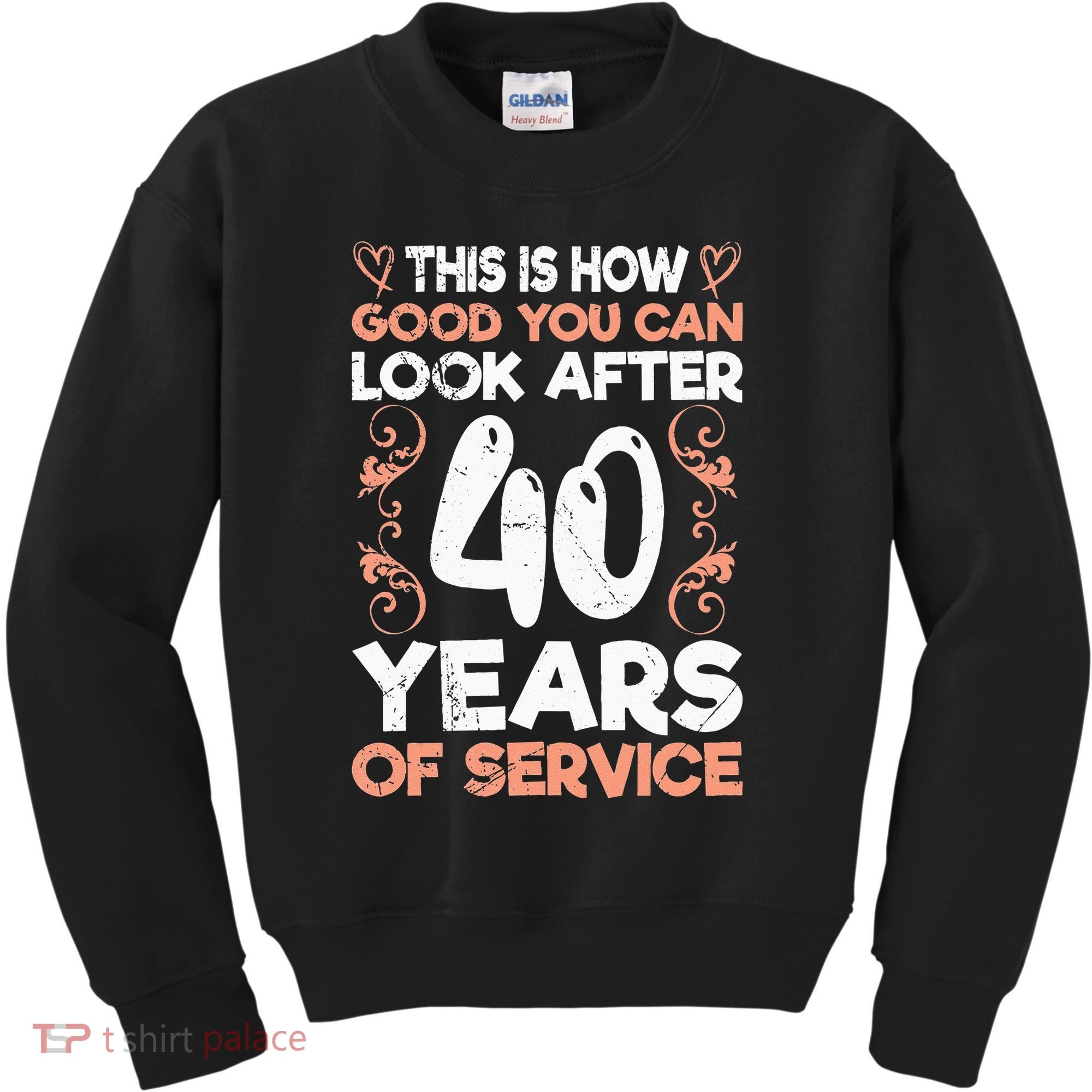 40 years of service 40 years of work anniversary Kids Sweatshirt