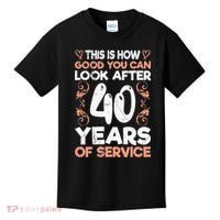 40 years of service 40 years of work anniversary Kids T-Shirt thumb 0