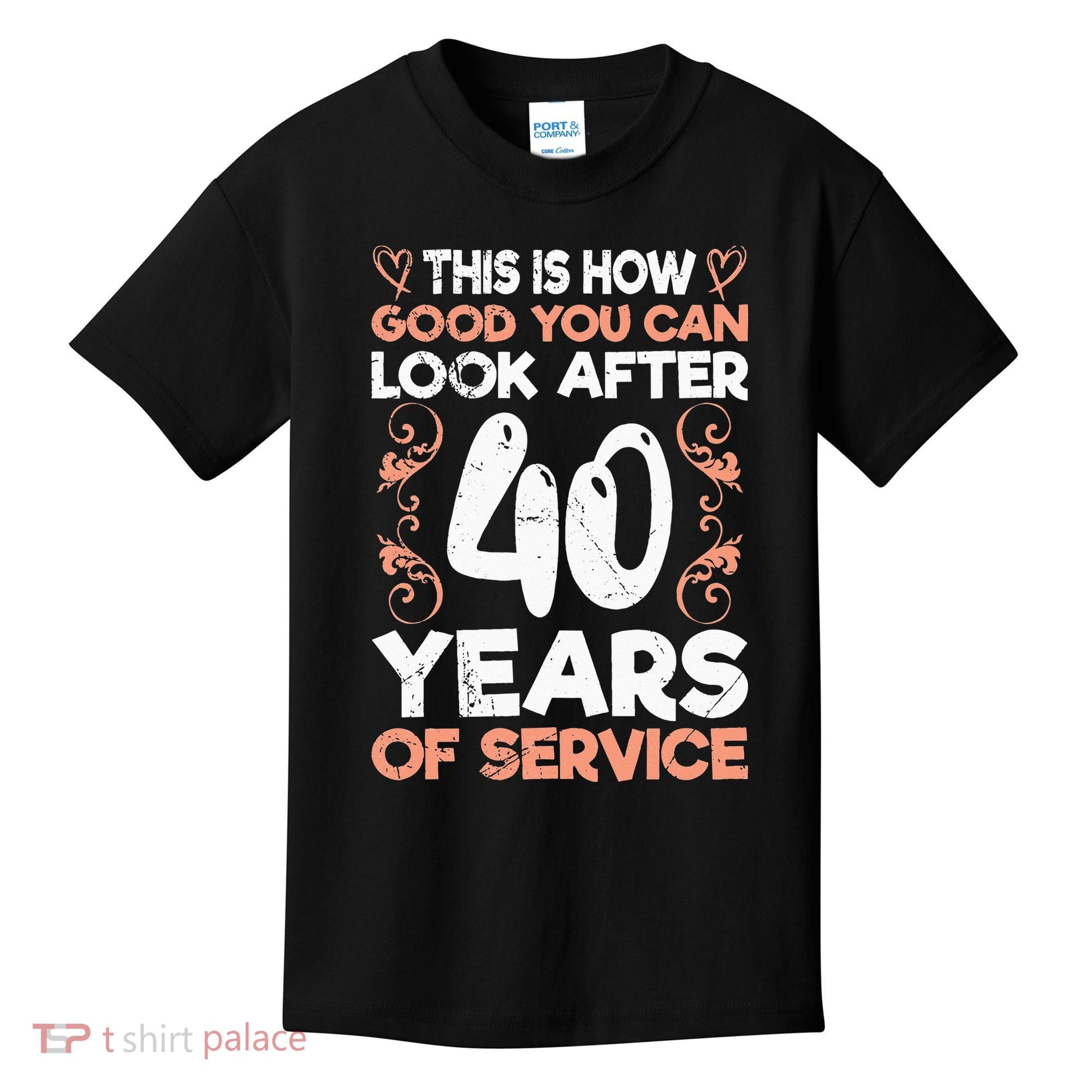 40 years of service 40 years of work anniversary Kids T-Shirt