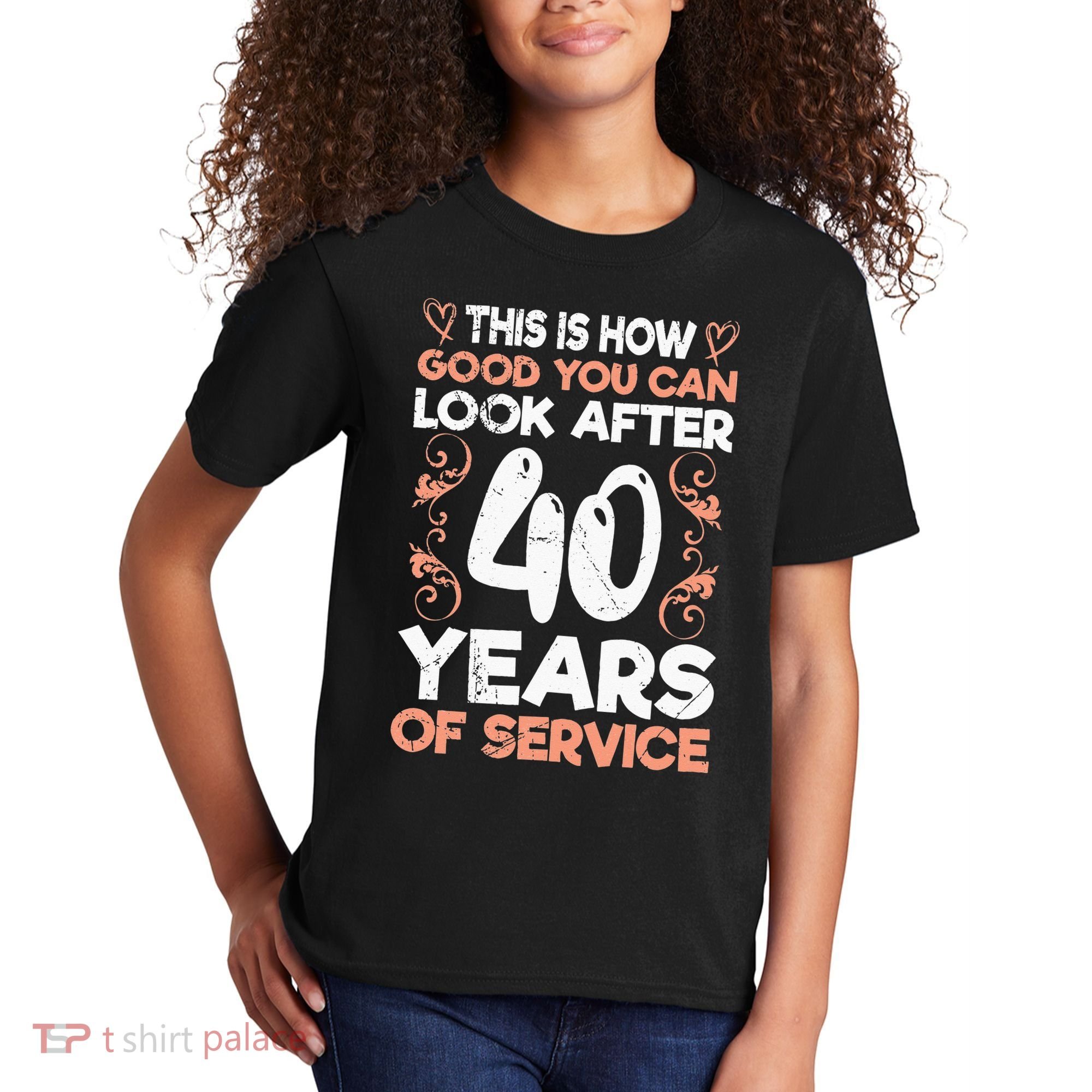 40 years of service 40 years of work anniversary Kids T-Shirt