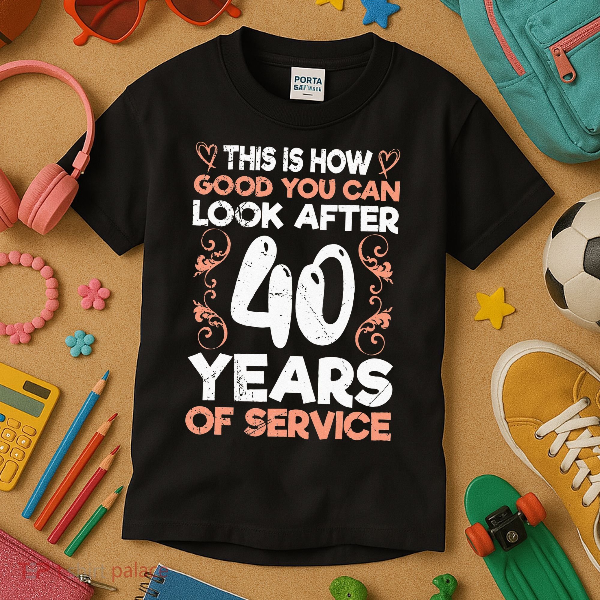 40 years of service 40 years of work anniversary Kids T-Shirt