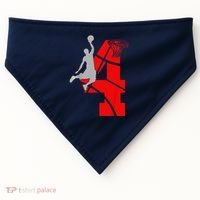 4 Year Old 4th Basketball Birthday Partytheme USA-Made Doggie Bandana thumb 0