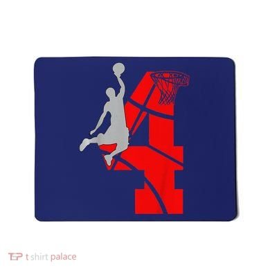4 Year Old 4th Basketball Birthday Partytheme Mousepad
