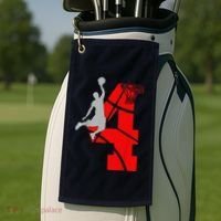 4 Year Old 4th Basketball Birthday Partytheme Golf Towel thumb 2