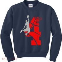 4 Year Old 4th Basketball Birthday Partytheme Kids Sweatshirt thumb 0