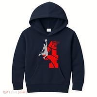4 Year Old 4th Basketball Birthday Partytheme Kids Hoodie thumb 0