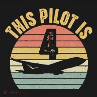 4 Year Old Airplane Pilot Aircraft 4th Birthday Aviation Doggie Tank thumb 4