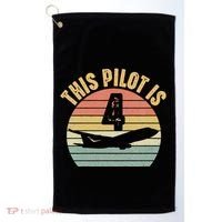4 Year Old Airplane Pilot Aircraft 4th Birthday Aviation Golf Towel thumb 0