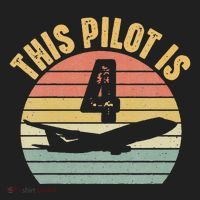 4 Year Old Airplane Pilot Aircraft 4th Birthday Aviation Golf Towel thumb 3