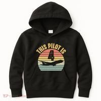 4 Year Old Airplane Pilot Aircraft 4th Birthday Aviation Kids Hoodie thumb 0