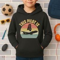 4 Year Old Airplane Pilot Aircraft 4th Birthday Aviation Kids Hoodie thumb 2